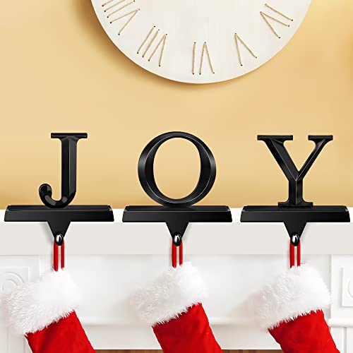 MCEAST 3 Stück Weihnachtsstrumpf Halter Metall Kaminstrumpf Clips Kamin Strumpf Kleiderbügel für Weihnachtsdekoration, Schwarz Cover