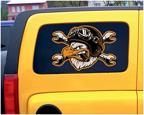 Samunshi Vintage Adler Aufkleber Autoaufkleber für Motorrad Fahrrad Roller oder Auto Sticker Chopper Hot Rod Bopper Enduro Motocross Rockabilly Vintage Retro (10x7cm Vintage Adler)
