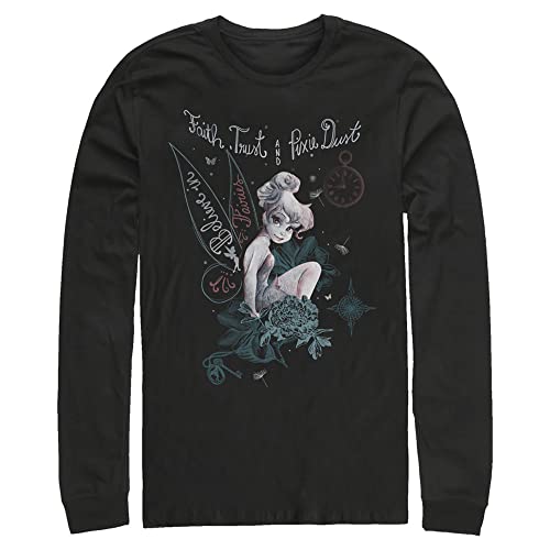 Tee shirt Disney Clochette pour soirées détente homme fort haut noir 4XL