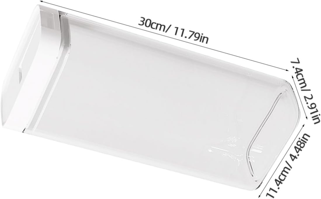 Airtight Large Pasta Storage Container 1800ml with White Lid, Reusable Noodle Keeper for Kitchen Pantry Organization and Dry Food Storage