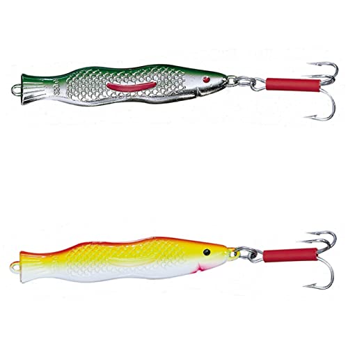 Solvkroken Solvpilk grün/silberfarben - Pilker für Norwegen, Dänemark & Island, Dorschpilker zum Meeresangeln, Kunstköder, Gewicht/Länge/Hakengröße:125g - 11.5cm - Gr. 2/0 Cover