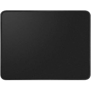 Kriture Mouse Pad with Stitched Edge, Non-Slip Rubber Base, Premium-Textured and Waterproof Mousepad for Computers, Laptop, Office and Home, 260x210x3mm, Black