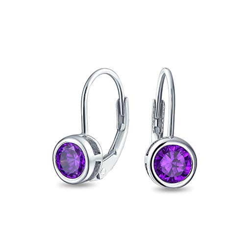 Boucles d'oreilles solitaires argent .925 plaqué or rose et zircone ronde