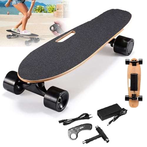 Cashwise Skateboard Elettrico con Telecomando, Longboard...