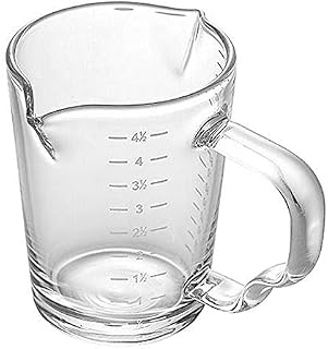 150ml Glass Measuring Cup Double Spouts Espresso Shot Glass Cup Heat-Resistant Handle Clear Scale Ounce Measure Jugs Mixing Mug for Bar Party Wine Cocktail Drink Milk Coffee Heavy Glass Measuring Cup