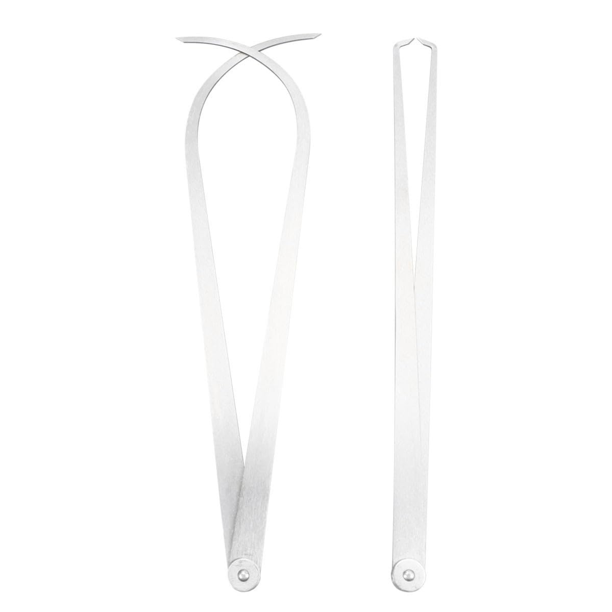Calibrador de Medición Plata de 500mm 2 Piezas en Acero Inoxidable
