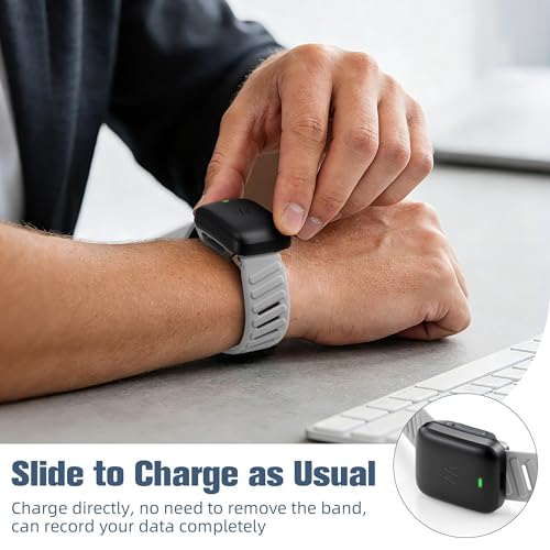 Image of VEMIGON Silicone Sport Band Compatible with Whoop 5.0 One /Peak, Life /MG, Breathable, Adjustable Waterproof Replacement Wristband Strap with Stainless Steel Frame Connector, NOT for Gen 4.0(Band only)