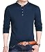 YTD Mens Summer Slim Fit Pure Color Short Sleeve Polo Casual T-Shirts (US Medium, Long Sleeve Navy)