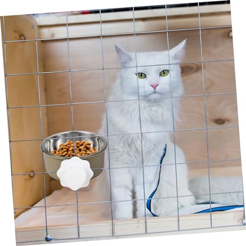 BESPORTBLE Edelstahl Hundenapf zum Aufhängen Futternapf Klein rutschfest mit Gewindedesign Glatte Oberfläche Futterautomat für Hunde und Katzen im Käfig