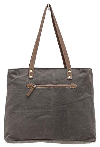 Bolso Myra Chic Floral para Mujer - Bolso Tote de Piel de Vaca, Bolso Floral de Cuero Auténtico y Lienzo con Piel de Vaca con Estampado de Flores, Bolsos de Mano para Mujer con Estilo Occidental, Regalos para Vaqueras miniatura 2