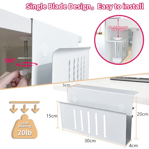 Rangement sous le bureau sans perçage pour libérer votre table - 4