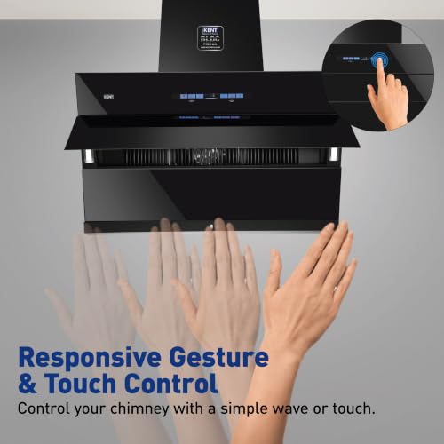 Image of KENT Stax S2 75 cm Inclined Openable Flap Design Kitchen Chimney | BLDC Motor | Powerful Suction 1800m /hr | Gesture & Touch Control | Auto Clean | LED Light | 5 Yrs Motor+2 Yrs Comprehensive Warranty