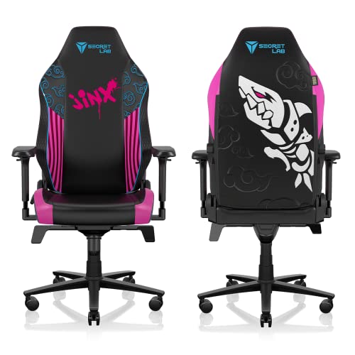 Secretlab Titan Evo Jinx Gaming Chair - Reclining & Heavy Duty Computer Chair with 4D Armrests - Magnetic Head Pillow & Lumbar Support - Big and Tall 395 lbs - Black/Pink - Leatherette - Image 3