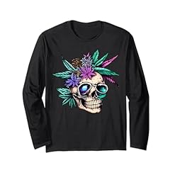 Grab Your Sarcastic Cannabis Skull Long Sleeve Tee Today – 420 Cannabis Weed Lover Apparel