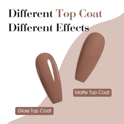 CANNI Brown Gel Nail Polish, 1Pcs Brown Fall Winter Gel Polish Chocolate Brown Color Nail Polish Gel High Gloss Soak Off U V Gel Nail French Nail Manicure Salon DIY - Image 5