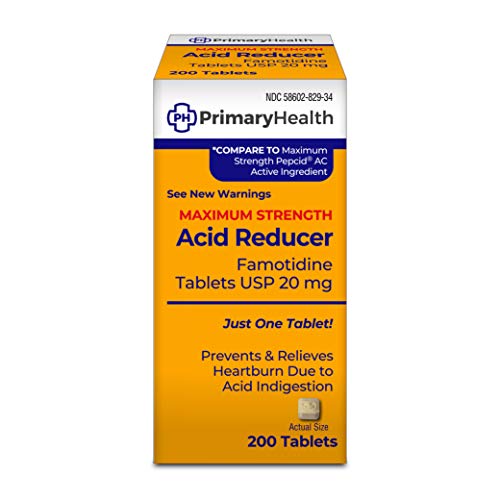 Image of Primary Health Famotidine, 20mg Tablet, 200 Count, 200 Count, White