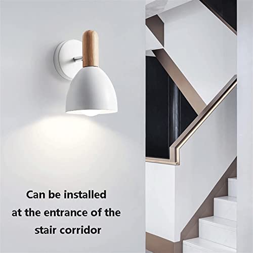 Apliques de pared modernos con interruptor y enchufe ajustable para dormitorio 5