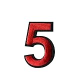 Patchs Thermocollants 45 Mm De Haut 1 Pc A-Z 0-9 Rouge Arial Anglais Lettres De L'Alphabet Mixte Fer Brodé Sur Des Patchs Coudre Sur Badge Pour Vêtements Sac Pantalon-Aria 5