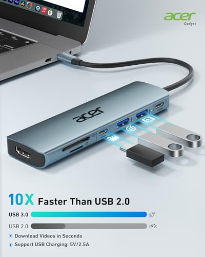 Acer Usb C Hub, 7 In 1 Usb C To Hdmi Splitter thumb #2