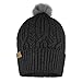 ActionHeat 5V Battery Heated Hat Cable Knit – Rechargeable Winter Cap - Up to 150°F Heating - 5 Hours Black