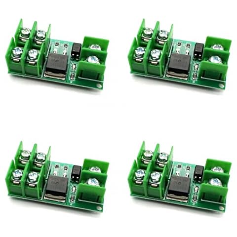 JZK 4Pcs F5305S Electronic Switch Control Board, Input 3V-24V, Output 5V-36V, Pulse Trigger Switch Module DC Control MOSFETs optocoupler Cover