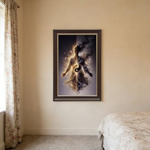Tableau Yin-Yang pour transformer un mur vide en espace zen - 3