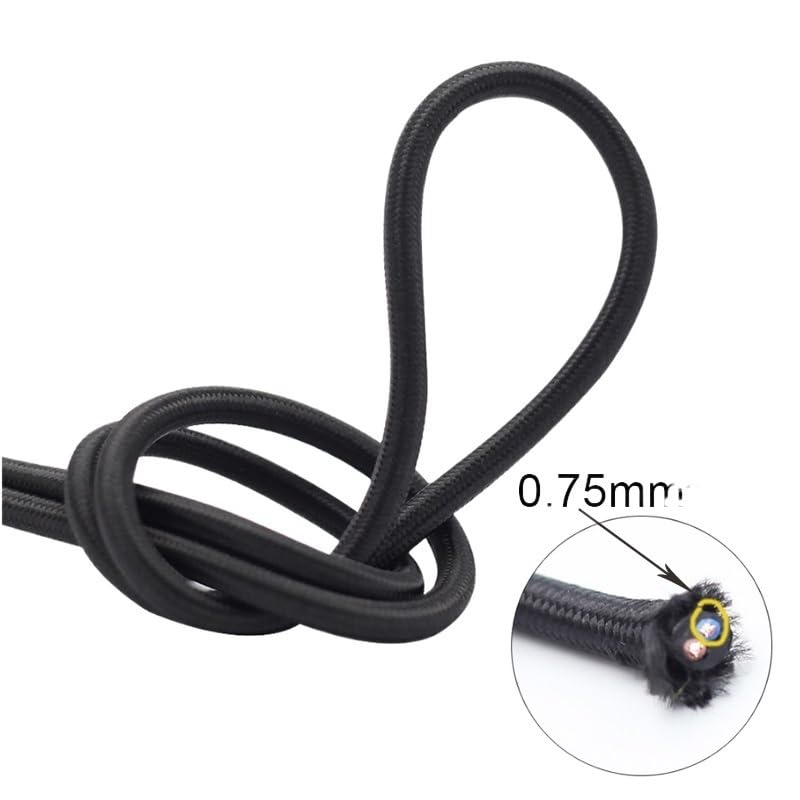 フレキシブル・ファブリック・ワイヤー・クロス・カバード・ワイヤー トランクソリッド2 * 0.75mmペンダントランプケーブル、テキ