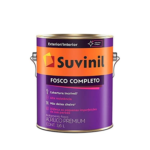 Tinta Suvinil acrilico fosco completo 3,6L - Branco Neve - 53398916