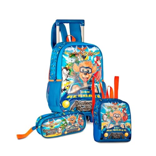 Clio - Kit Escolar Mochila Lancheira E Estojo Doguinhos Radicais Clio Dr23067Kt