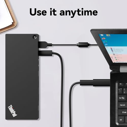 ThinkPad 40AF0135 Universal Hybrid USB-C with USB-A Adapter Docking Station for Lenovo Laptops, Dual Monitor, Comes with ITSPWR HDMI 4K Cable + DP Cable+ Cleaning Cloth by ITSPWR - Image 7