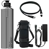 HEMAJUN（ヘマジュン）電動リール用バッテリー 10000mAh シルバー 大容量 ダイワ/シマノ電動リールと互換性あり リチウムイオンバッテリー 急速充電器2.0A、電源コード2ｍ、専用ポーチ付（102-09-silver）