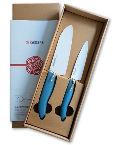 KYOCERA Commemorative Ceramic 2-Piece Knife Set - Aegean Blue 5.5"