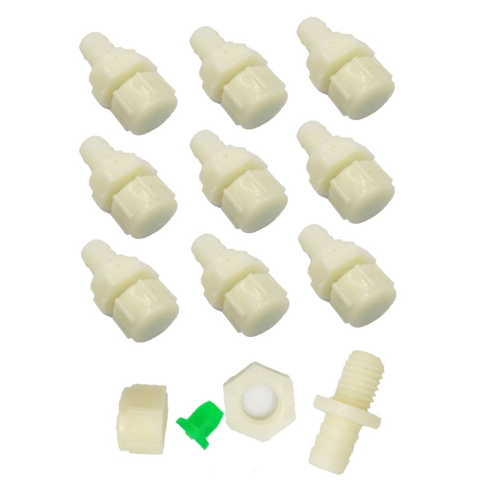 UtySty 10 Pack Bulkhead Water Tank Drain Valve Stopper with Plug Cap 3/8 inch