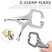 6Pcs 6 Inch Locking C Clamps with Swivel Pads Heavy Duty C-Type Locking Plier Table and Tool Vise Grip for Shop Home Farm and Automotive DIY Woodworking Welding Cabinetry Pocket Hole Joinery