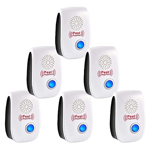 Ultrason Anti Moustique, 6 Pack Répulsif Ultrason Anti-Rongeurs Insectes, Intérieur Répulsif Électronique Insectes & Répulsif Moustique Ultrason Anti Insectes,Moustiques,Fourmis,Rats,Araignées Cover