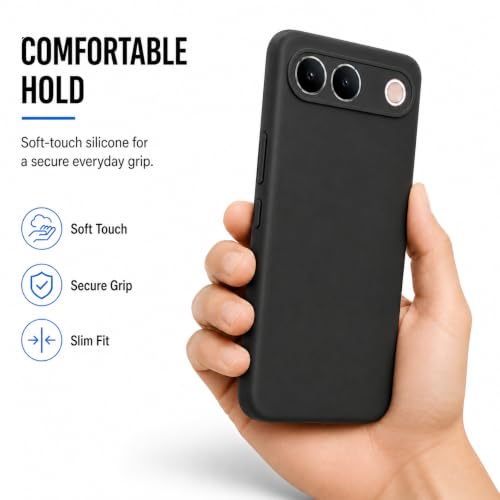 Image of FIRST MART Matte Silicone Back Cover for Vivo S2 - Black