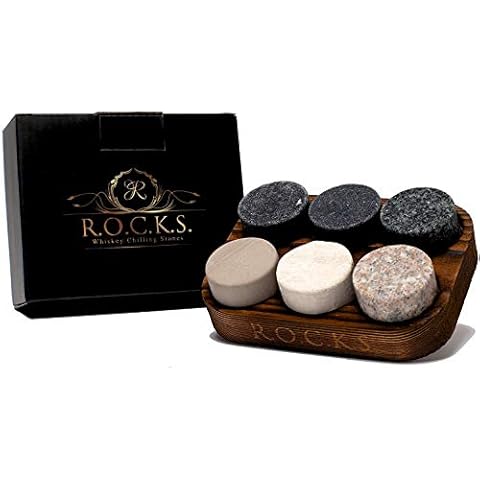 Whiskey Chilling Stones - Set de 6 pierres granite Cover