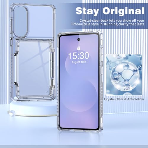 Coque transparente Samsung Galaxy S25 Edge avec porte-cartes