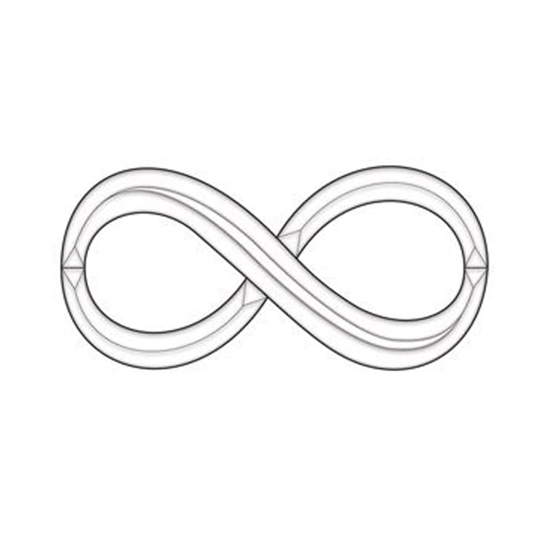 10-1/2"x 5" Exquisite Stained Glass Infinity Bevel Cluster