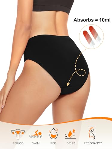 Image of OVRUNS Period Swimwear Bikini Menstrual Leakproof Swim Bottoms Waterproof UV 50+ Light Flow for Teens Girls Women