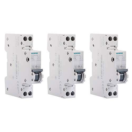 SIEMENS - 5SY3010-7KL LOT 3 DISJONCTEURS MODULAIRES 230V, 4,5kA, 1+N POLES, COURBE C, 10A Cover