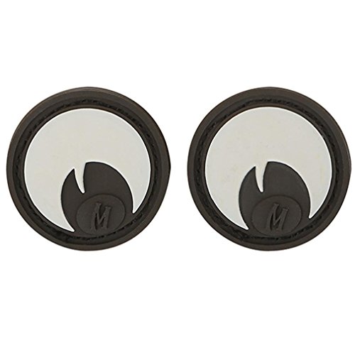Parches Maxpedition Googly Eyes de PVC resistente con relieve 3D para ropa