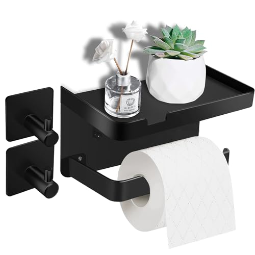 Catálogo para Comprar On-line Porta rollo de papel disponible en línea para comprar. 42 Porta Rollos Papel de Baño, Portarrollos de Papel Higiénico para Baño Cocina Inodoro, Porta Rollo con Soporte para Teléfono Móvil, Instalación sin Taladro, con Dos Ganchos...