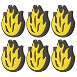 BESPORTBLE Fire Tennis Racket Dampener 6pcs Tennis Racket Vibration Dampener Racket String Shock Absorber Fire Shaped Silicone Racquet Shock Absorbers Tennis Racket Accessories