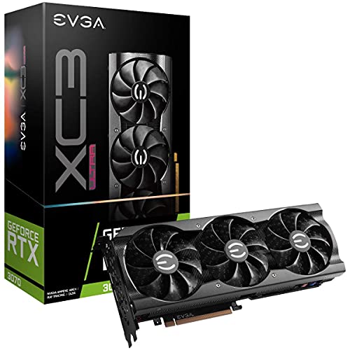 EVGA 08G-P5-3751-KR GeForce RTX 3070 XC3 Black Gaming 8GB GDDR6 iCX3 Cooling ARGB LED (Renewed)