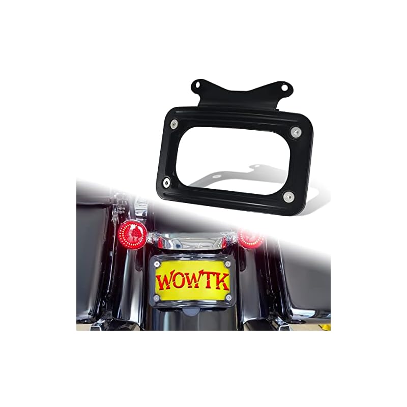 Wowtk-Rear-Fender-Curved-License-Plate-Frame-Wwhite-Led-Lighting-Fits-For-Harley-Road-Glide-Road-King-Street-Glide-Flhrxs-Flhx-Flhxs-Flhxst-Fltrx-Fltrxs-And-Fltrxst-2010-2023-Black 41ahstlrqrl. sl500 . ss800