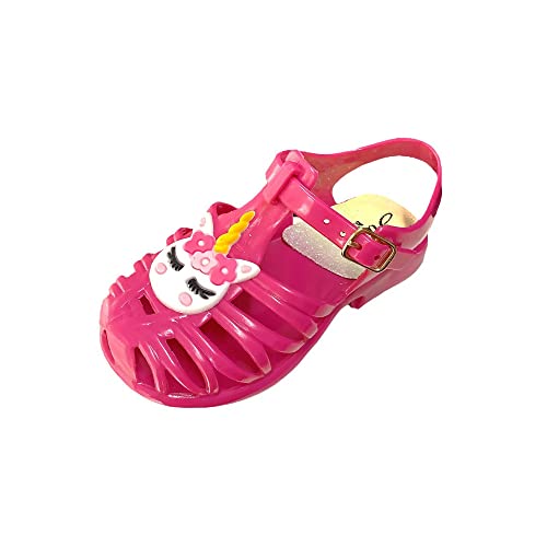 Sandália Infantil Bebê Meninas Unicórnio Glitter Tie Dye