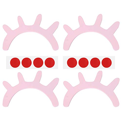 XYDZ 2 Par Eyelash Madera Etiqueta 3D, Sleepy Eyes de la Pared Para de Pestañas de Madera Para Habitación de Bebé o Habitación Infantil Decoración de Pared (Incluye pegamento 3M) Rosa Cover