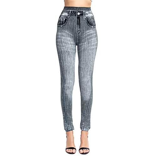 Damen Straight Jeans High Waist Stretch Denim Jeanshosen für Damen Skinny Slim Fit Röhrenjeans Bleistiftjean Lässige Pant Strecken Schlank Stylische Jeans Hosen