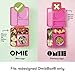 OmieBox (2 pack) Leakproof Dips Containers To Go, Salad Dressing Container, Condiment Container with Lids - Food Safe Silicone - 4 ounces (Pink/Teal)